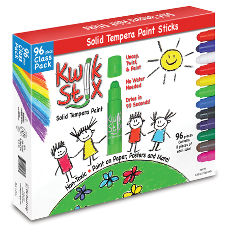 THE PENCIL GRIP Kwik Stix™ Solid Tempera Paint Stick, Classic Colors, PK96 TPG-696